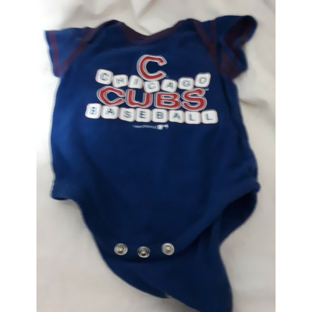 Infants MLB CHICAGO CUBS SS ONESIE SZ 3-6 mos